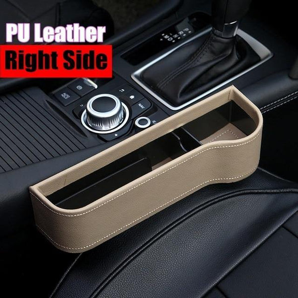 Luxury Car Seat Gap Filler Universal PU Leather Seat Gap Organizer - PU  Left 1pc
